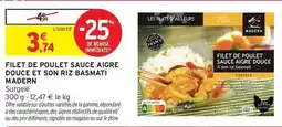 Intermarché Express Madern - filet de poulet sauce aigre douce et son riz basmati offre