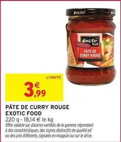 Intermarché Express Signal - pâte de curry rouge offre
