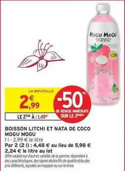 Intermarché Express Signal - boisson litchi et nata de coco offre