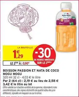 Intermarché Express Signal - boisson passion et nata de coco offre