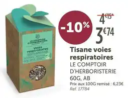 L'Eau Vive LE COMPTOIR D'HERBORISTERIE Tisane voies respiratoires offre