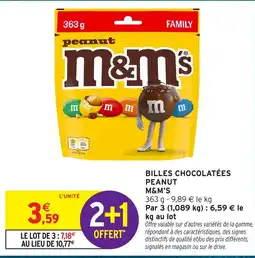 Intermarché Express M&M'S BILLES CHOCOLATÉES PEANUT offre