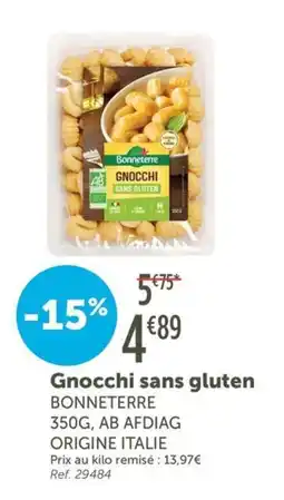 L'Eau Vive BONNETERRE Gnocchi sans gluten offre
