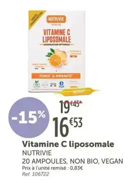 L'Eau Vive NUTRIVIE Vitamine C liposomale offre