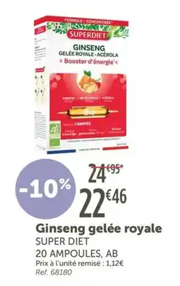 L'Eau Vive SUPER DIET Ginseng gelée royale offre