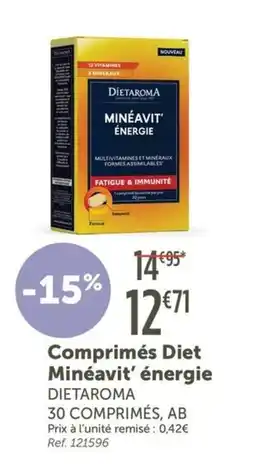 L'Eau Vive DIETAROMA Comprimés Diet Minéavit' énergie offre