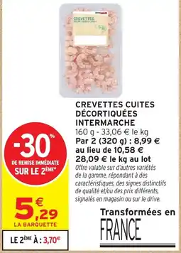 Intermarché Express Intermarché Crevettes cuites décortiquées offre