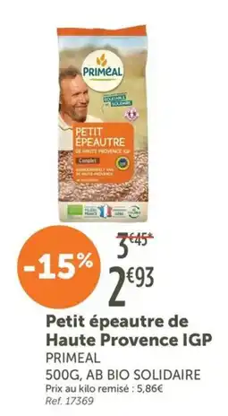 L'Eau Vive PRIMEAL Petit épeautre de Haute Provence IGP offre