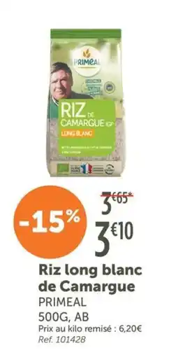 L'Eau Vive PRIMEAL Riz long blanc de Camargue offre