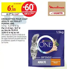 Intermarché Express Purina One Croquettes pour chat adulte au poulet offre