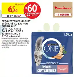 Intermarché Express Purina One Croquettes pour chat stérilisé au saumon offre
