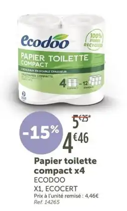 L'Eau Vive ECODOO Papier toilette compact offre