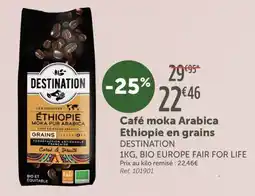 L'Eau Vive DESTINATION Café moka Arabica offre