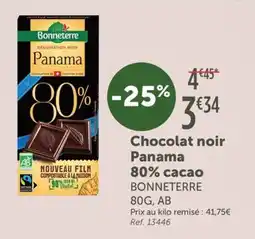 L'Eau Vive Bonneterre Chocolat noir Panama offre