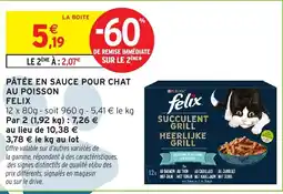 Intermarché Express FELIX Pâtée en sauce pour chat offre