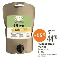 L'Eau Vive ÉMILE NOËL Huile d'olive fruitée offre