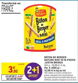 Intermarché Express Justin Bridou Bâton de Berger Mini offre
