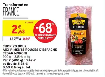 CÉSAR MORONI CHORIZO DOUX