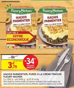 Intermarché Express Fleury Michon Hachis Parmentier offre