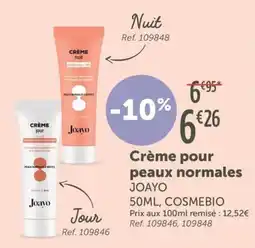 L'Eau Vive JOAYO Crème pour peaux normales offre