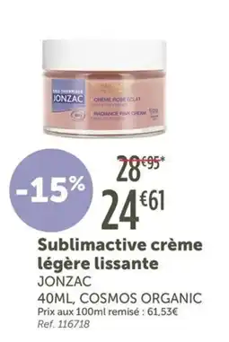 L'Eau Vive JONZAC Sublimactive crème légère lissante offre