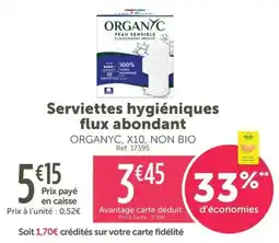 L'Eau Vive ORGANYC Serviettes hygiéniques offre