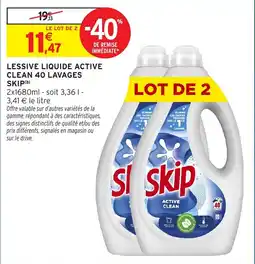 Intermarché Express SKIP Lessive liquide Active Clean offre