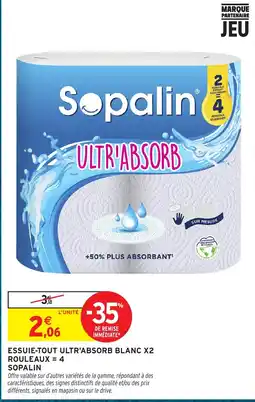 Intermarché Express Sopalin Essuie-tout ultr'absorb blanc offre