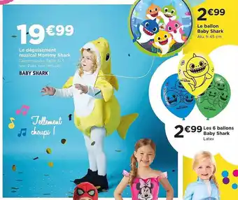 Centrakor Le Déguisement Musical Mommy Shark, Le Ballon Baby Shark, Les 6 Ballons Baby Shark offre