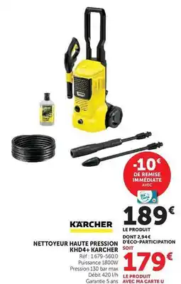 Hyper U Kärcher - nettoyeur haute pression khd44+4 krascher offre