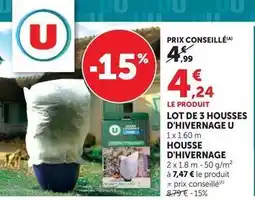 Hyper U U - lot de 3 housses d'hivernage offre