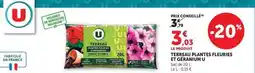 Super U Terreau plantes fleuries et géraniun offre
