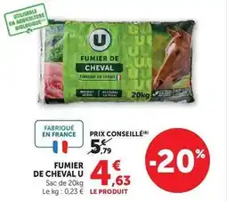 Super U Fumier de cheval offre