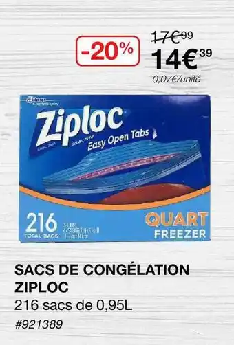 Costco Sacs De Congélation Ziploc offre