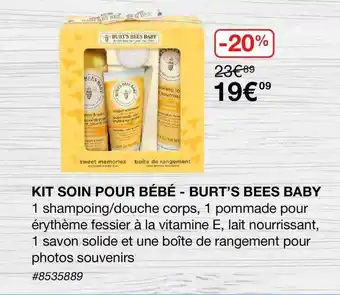 Costco Kit Soin Pour Bébé - Burt's Bees Baby offre