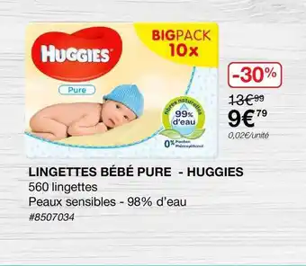 Costco Lingettes Bébé Pure - Huggies offre