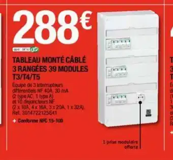 Brico Dépôt Tableau monte câble 3 rangées 39 module offre