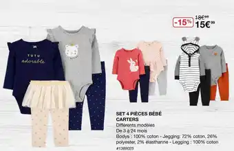 Costco Set 4 Pièces Bébé Carters offre