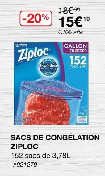 Costco Sacs De Congélation Ziploc offre