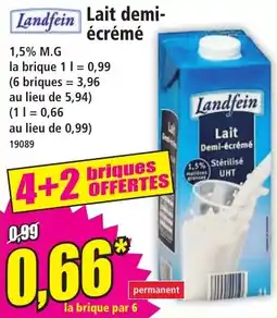 Norma Landfein Lait demi-écrémé offre