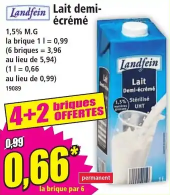 Landfein Lait demi-écrémé