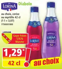 Norma LORINA Diabolo offre