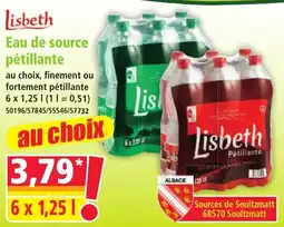 Norma Lisbeth Eau de source pétillante offre