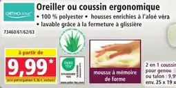Norma ORTHO-Vital Oreiller ou coussin ergonomique offre