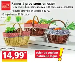 Norma CASA ROYALE Panier à provisions en osier offre