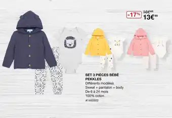 Costco Set 3 Pièces Bébé Pekkles offre