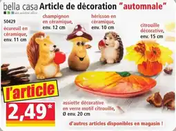 Norma bella casa assiette décorative en verre motif citrouille offre