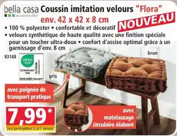 Norma bella casa Coussin imitation velours "Flora" offre