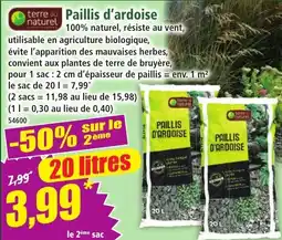 Norma terre au naturel Paillis d'ardoise offre