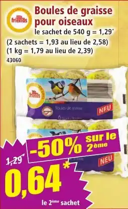 Norma Birds friends Boules de graisse pour oiseaux offre